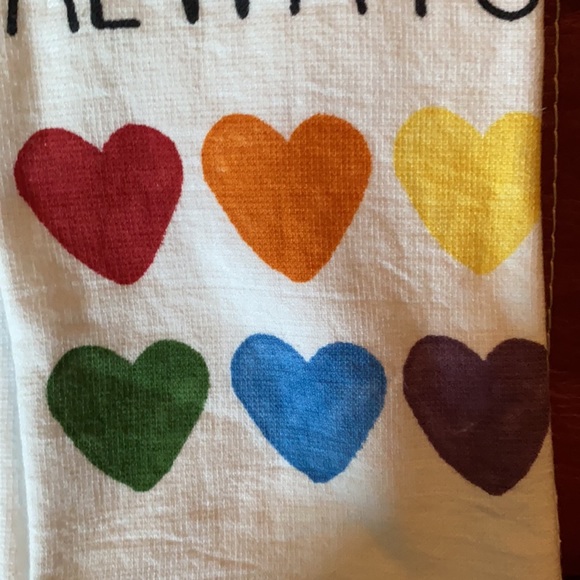 LAST 1 NEW Rae Dunn Love always pride heart towels - Picture 6 of 6